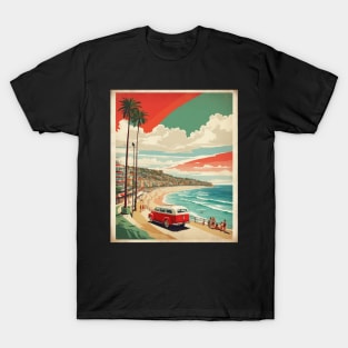 Bondi Beach Australia Vintage Travel Poster Art T-Shirt